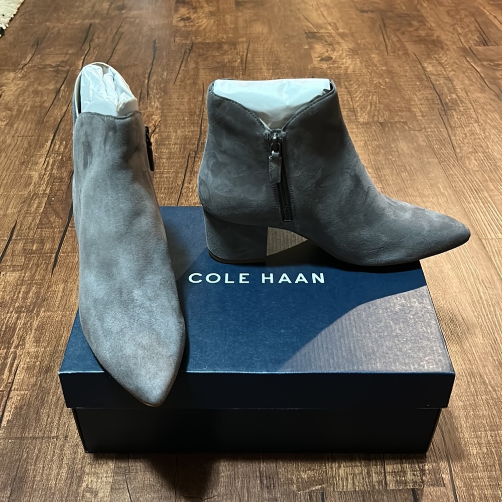 BRAND NEW! Suede Cole Haan Elyse Booties